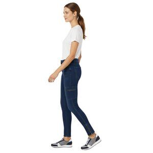 DKNY Jeggings Stretch Denim Jeans With Ankle and Leg Zippers Size 2